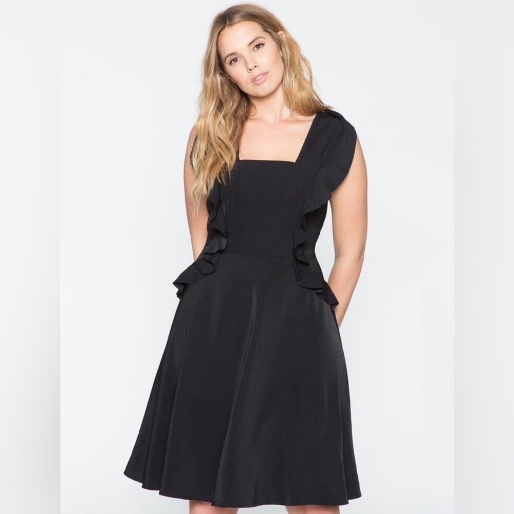 ELOQUII Sleeveless Flounce Ruffle Dress Size 20